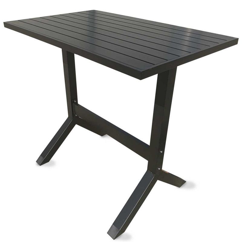 Table terrasse haute et 4 tabourets en métal Table terrasse haute et 4 tabourets en métal