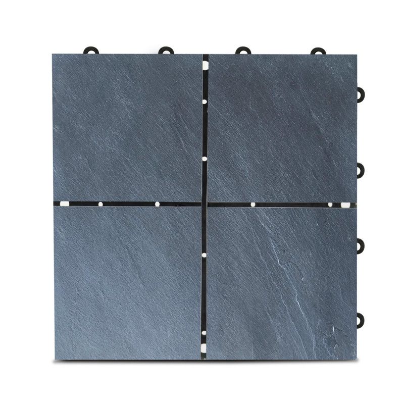 Dalle de terrasse pierre noire 4 carreaux