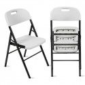 Lot de 4 chaises pliantes en PEHD