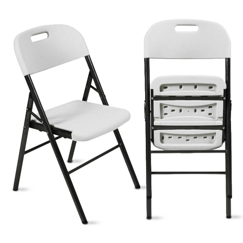 Lot de 4 chaises pliantes en PEHD