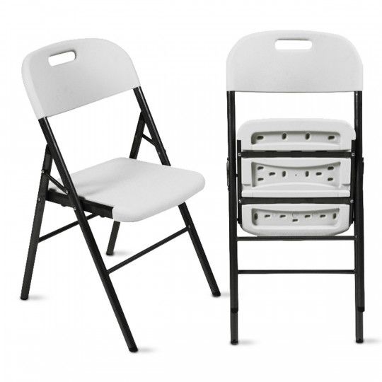 Lot de 4 chaises pliantes en PEHD