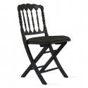 Chaise pliante noire en bois Chaise pliante noire en bois