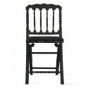 Chaise pliante noire en bois Chaise pliante noire en bois