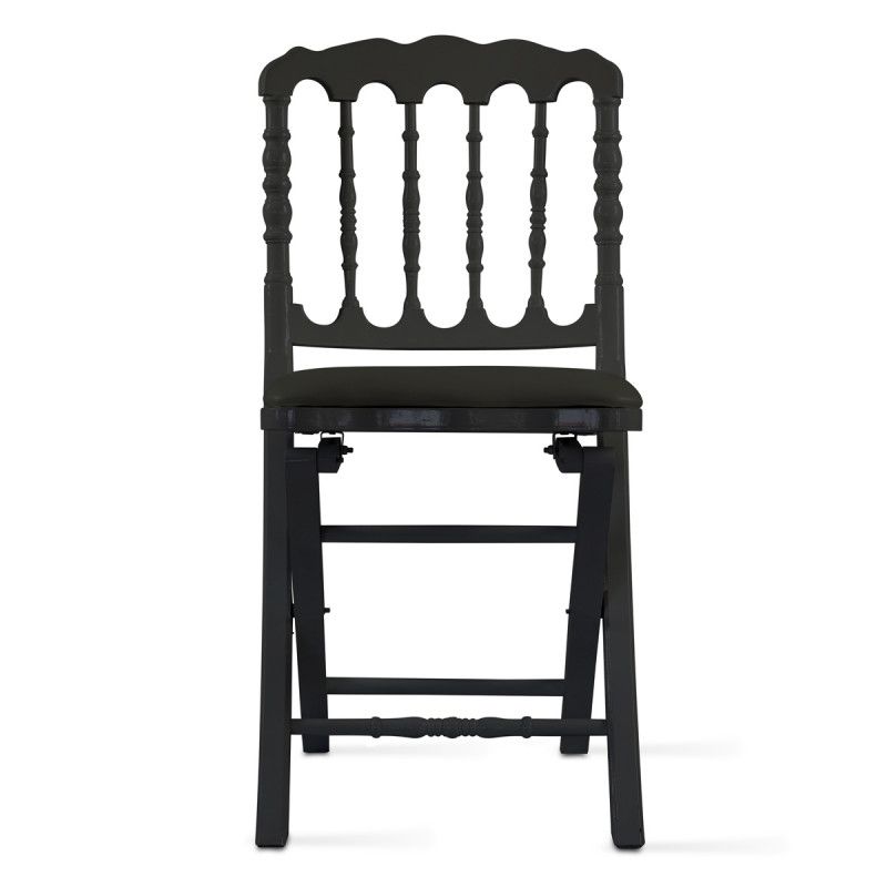 Chaise pliante noire en bois Chaise pliante noire en bois