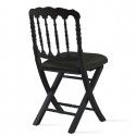 Chaise pliante noire en bois Chaise pliante noire en bois
