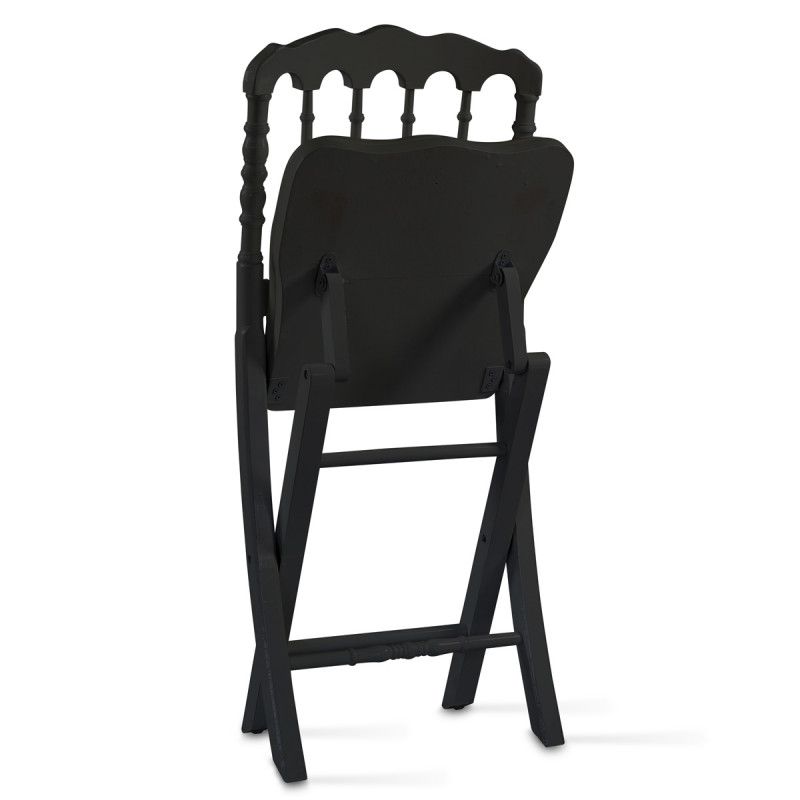 Chaise pliante noire en bois Chaise pliante noire en bois