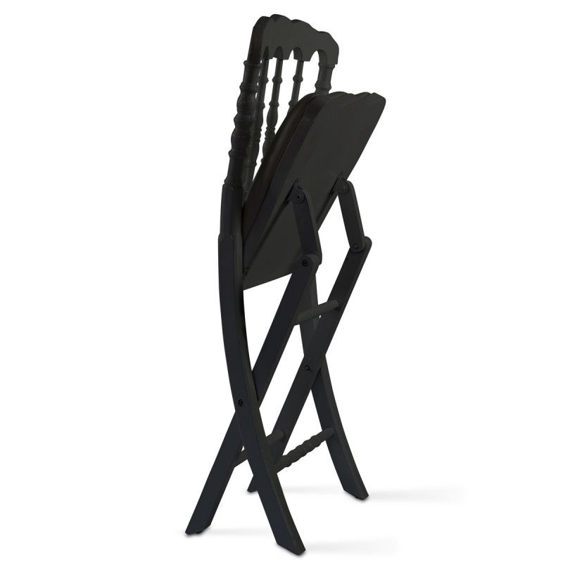 Chaise pliante noire en bois Chaise pliante noire en bois