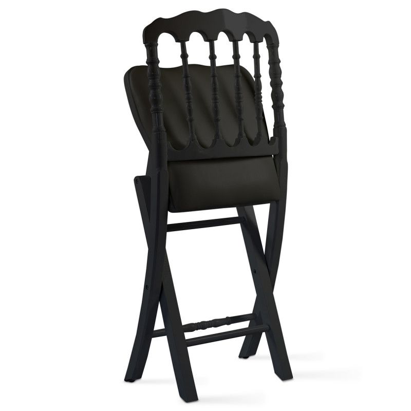 Chaise pliante noire en bois Chaise pliante noire en bois
