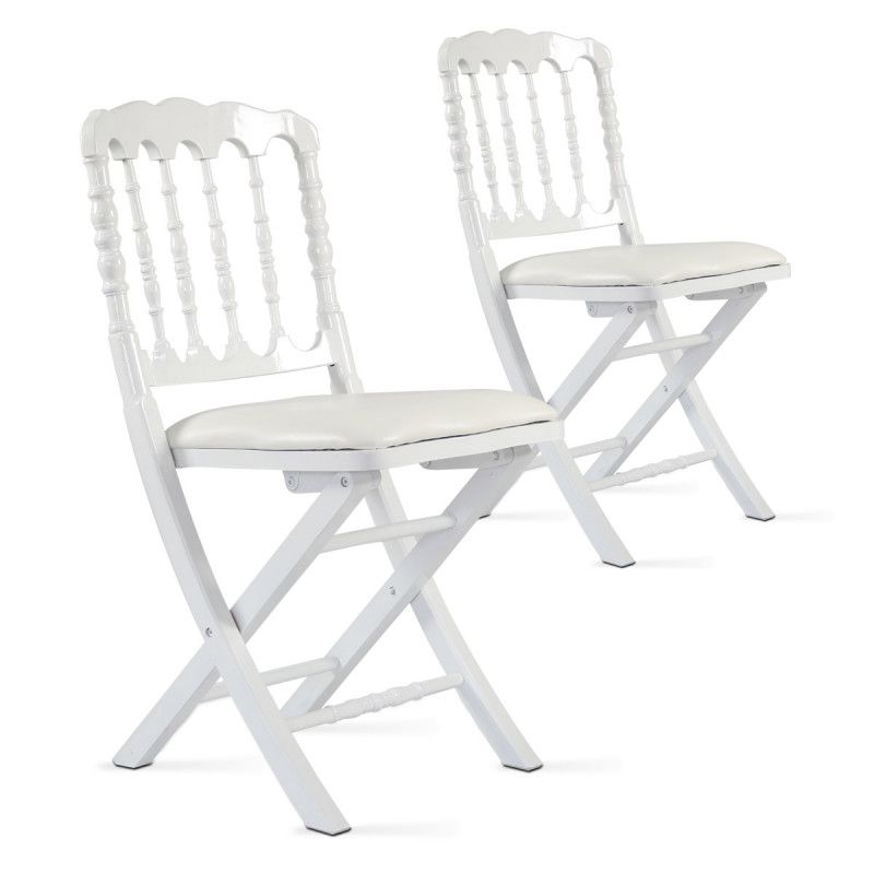 Lot de 2 chaises pliantes NAPOLEON III