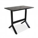Table de terrasse haute en aluminium noir Table de terrasse haute en aluminium noir