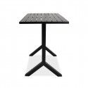 Table de terrasse haute en aluminium noir Table de terrasse haute en aluminium noir