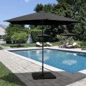 Parasol droit inclinable 3 m gris Parasol droit inclinable 3 m gris