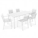 Table terrasse et 6 fauteuils en métal Table terrasse et 6 fauteuils en métal