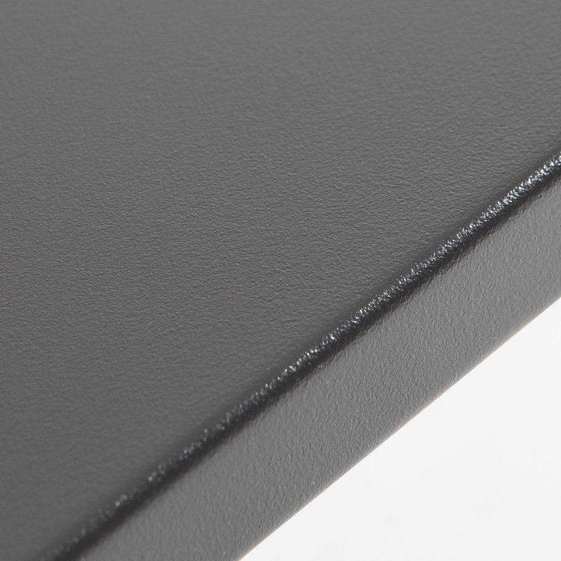 Zoom plateau Table de terrasse carrée en métal gris 8 places (3/14)