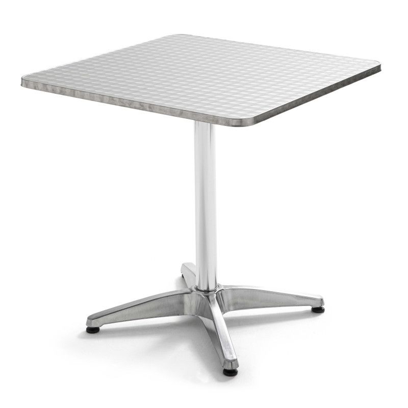 Table de terrasse carrée en aluminium 70 x70cm