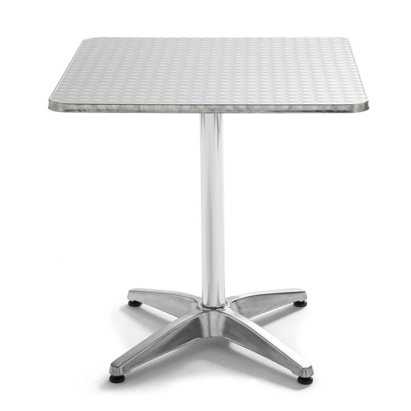 Table de terrasse carrée en aluminium 70 x70cm Table de terrasse carrée en aluminium 70 x70cm