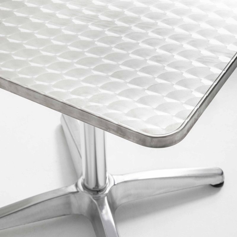 Table de terrasse carrée en aluminium 70 x70cm Table de terrasse carrée en aluminium 70 x70cm