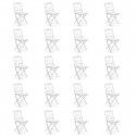 Chaise pliante blanche en bois NAPOLEON