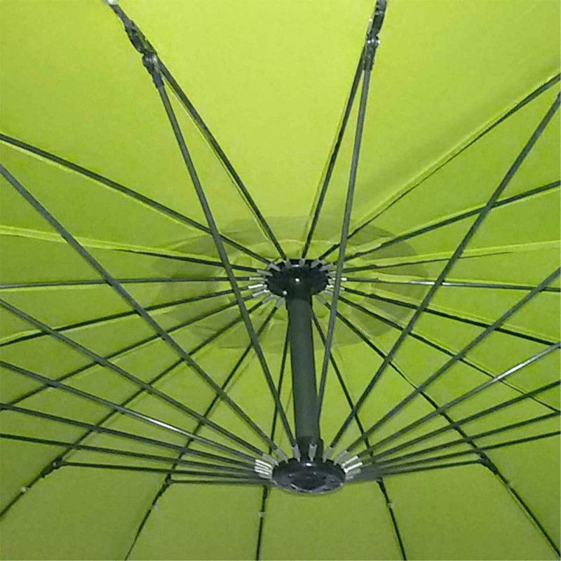 Parasol déporté rond PRO+ 3m inclinable et rotatif 360° vert Parasol déporté rond PRO+ 3m inclinable et rotatif 360° vert