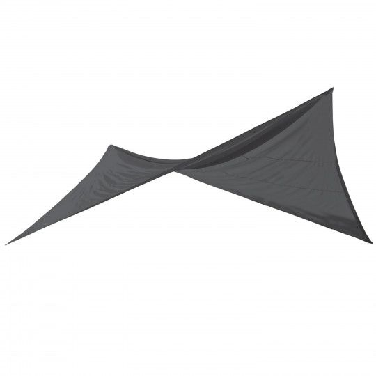 Voile d'ombrage carrée 4,8m gris