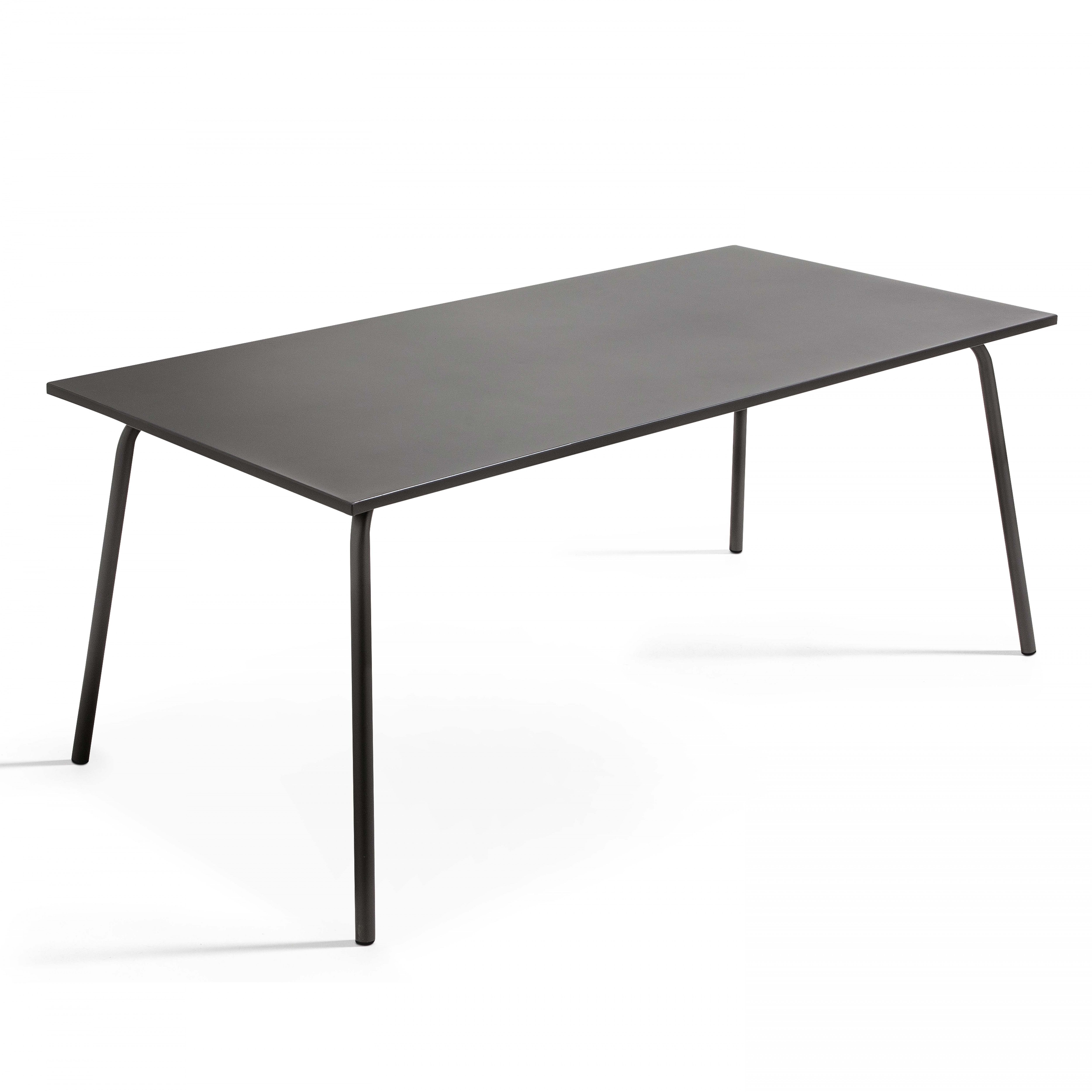Table de restaurant en métal 8 personnes 180x90 cm