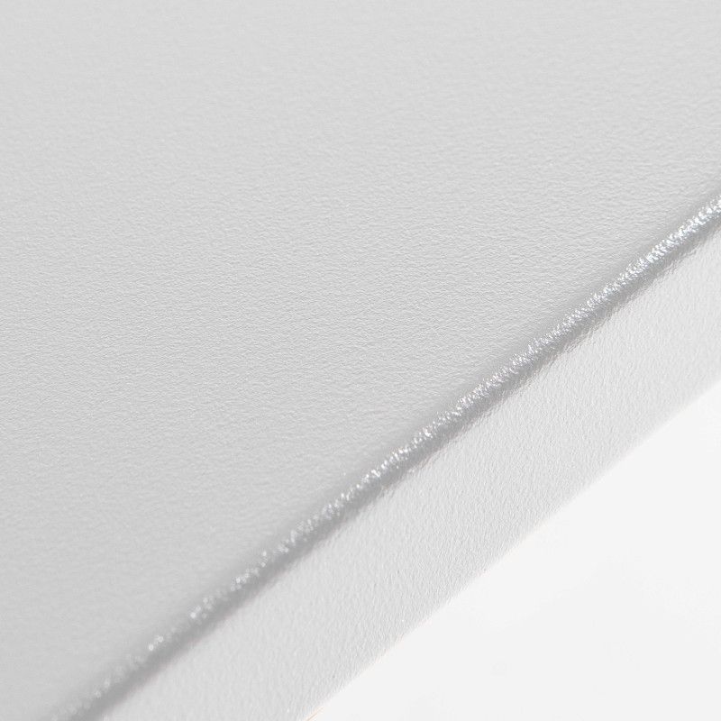 Table de terrasse blanche en métal 8 places