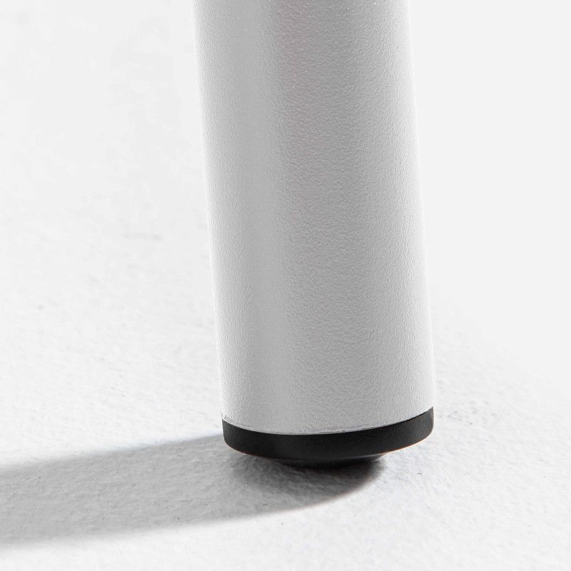 Table blanche en métal 8 places