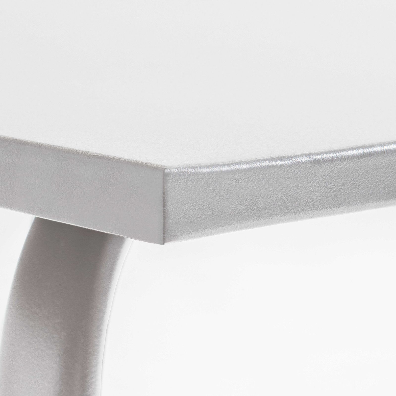 Zoom Table Terrasse blanche Metal