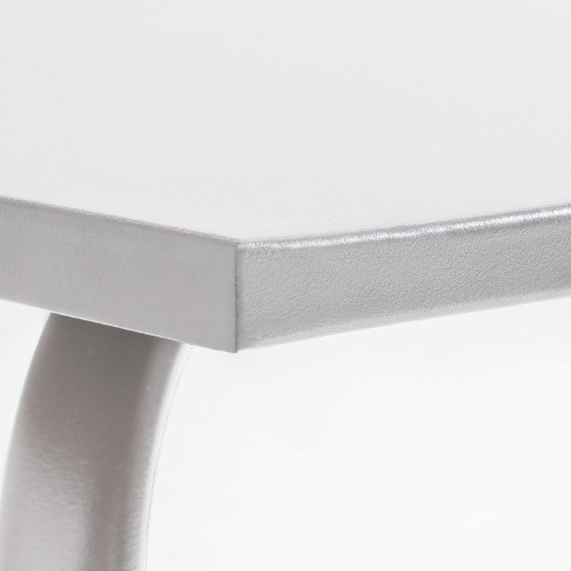 Zoom Table Terrasse blanche Metal