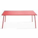 Table Terrasse Rouge Metal