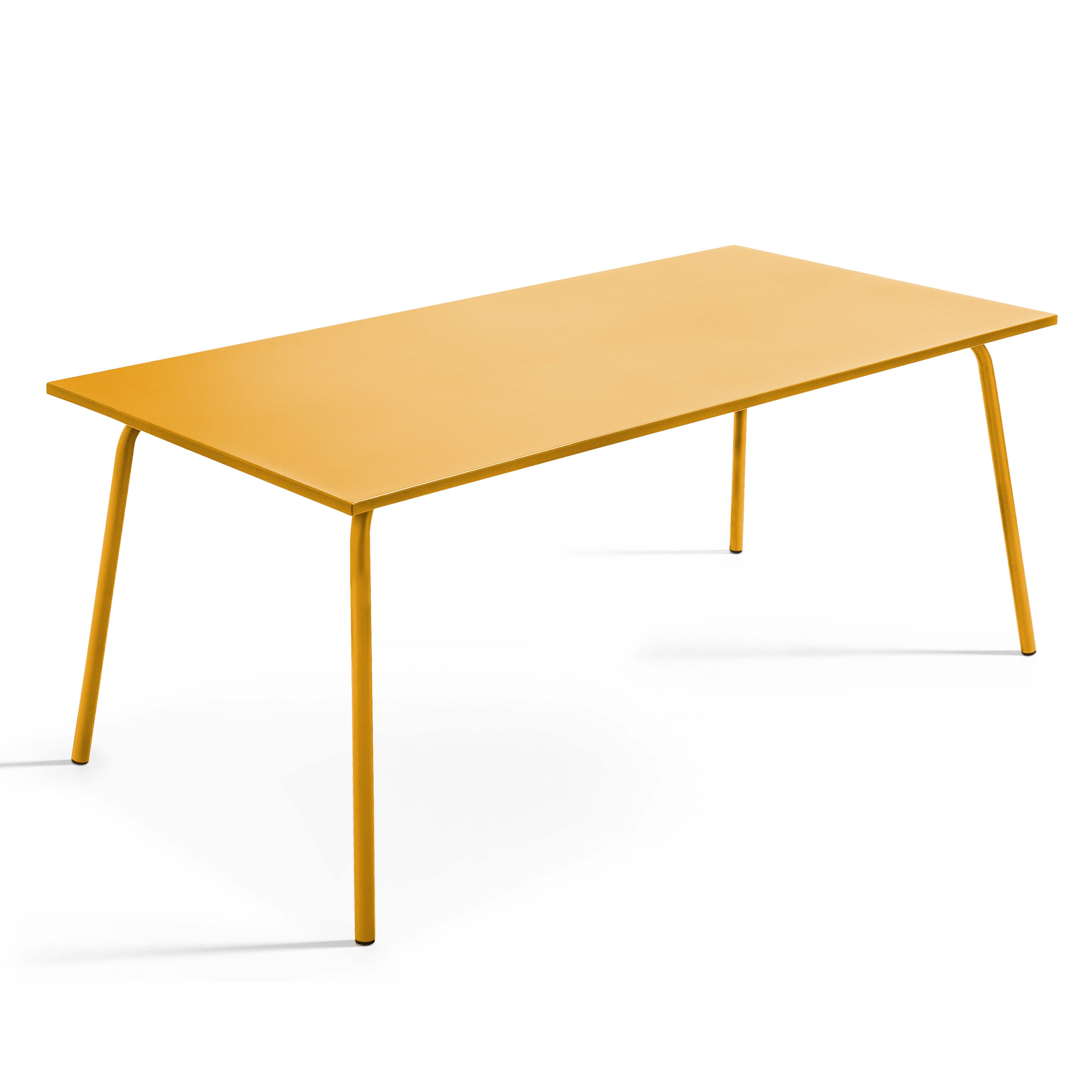 Table de restaurant en métal 8 personnes 180x90 cm