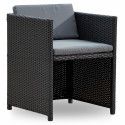 Fauteuil de jardin résine coussins gris Fauteuil de jardin résine coussins gris