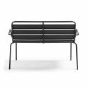 Banc métal de jardin gris