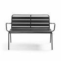 Banc de jardin gris en métal