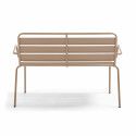 Banc de jardin taupe en métal