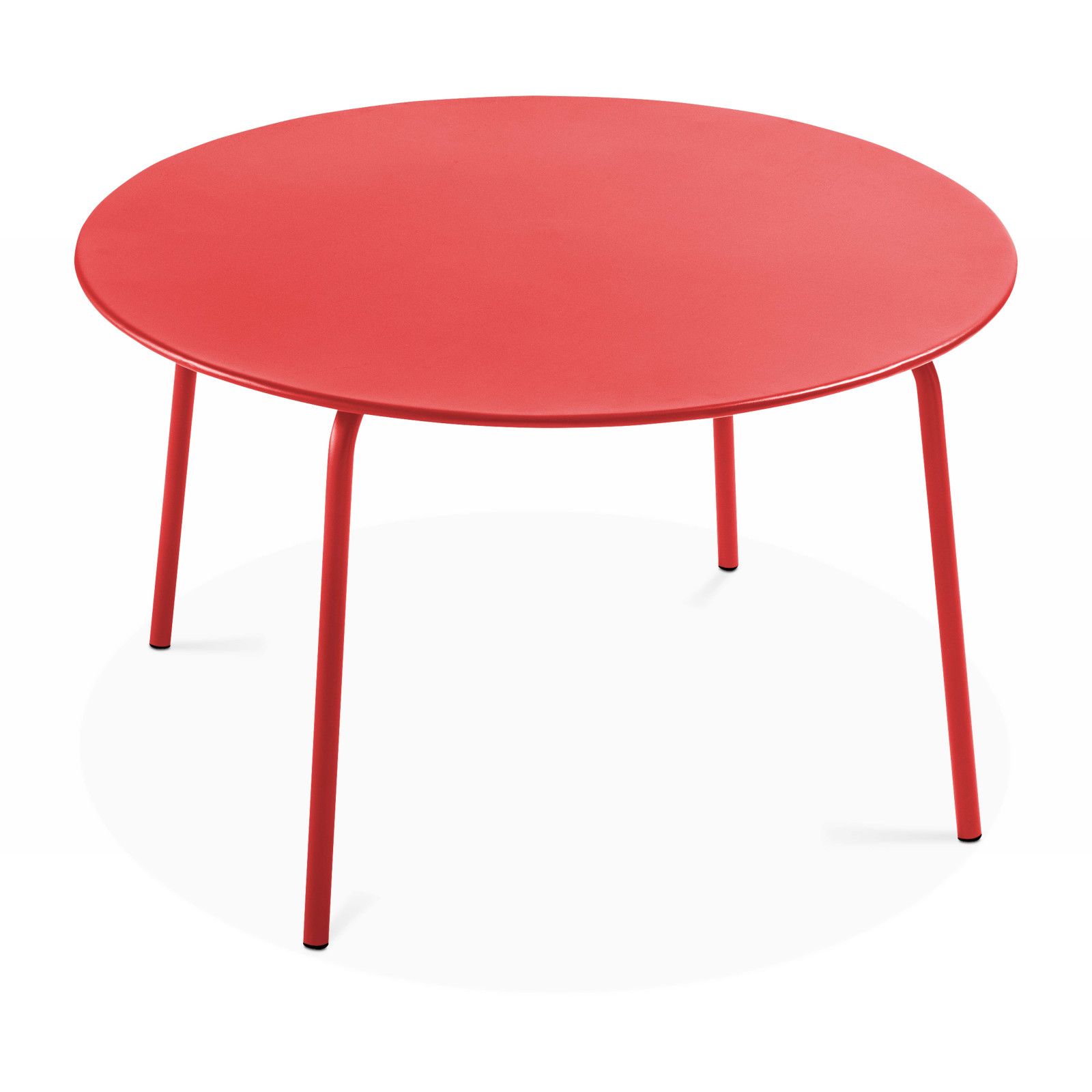Table de terrasse ronde rouge Ø120cm