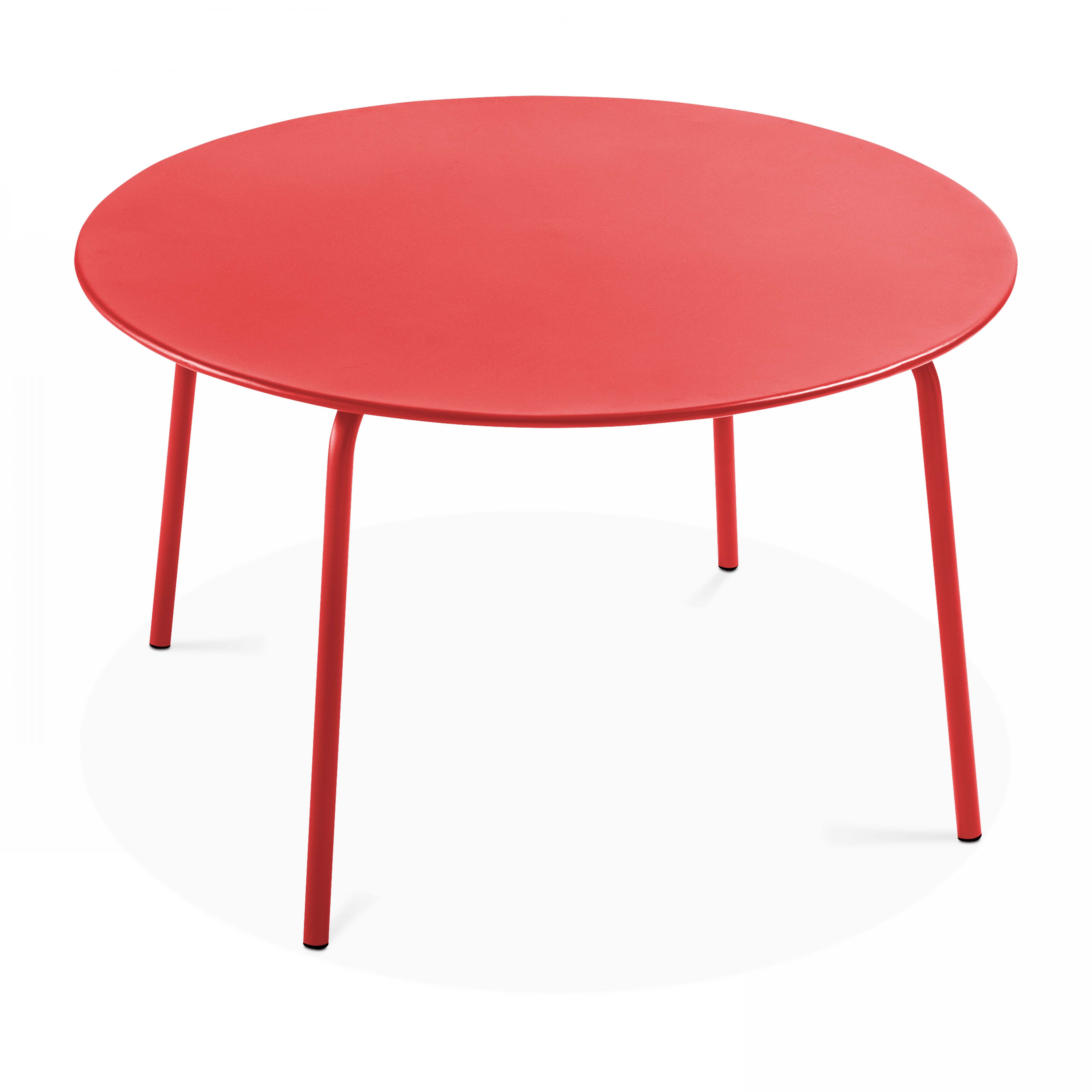 Table de restaurant ronde en métal 6 personnes Ø120x72 cm