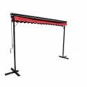 Store double pente sur pieds 3x3m avec coffre rouge