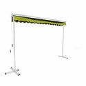 Store double pente sur pieds 3x3m avec coffre vert