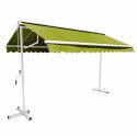 Store double pente sur pieds 3x3m avec coffre vert