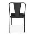 Chaise extérieure grise en métal DIEPPE