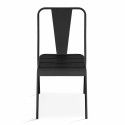 Chaise jardin gris en métal DIEPPE