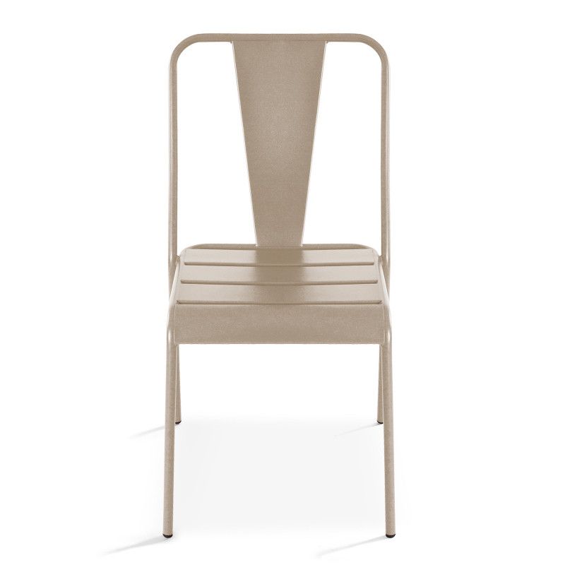 Chaise jardin taupe en métal DIEPPE  (3/6)
