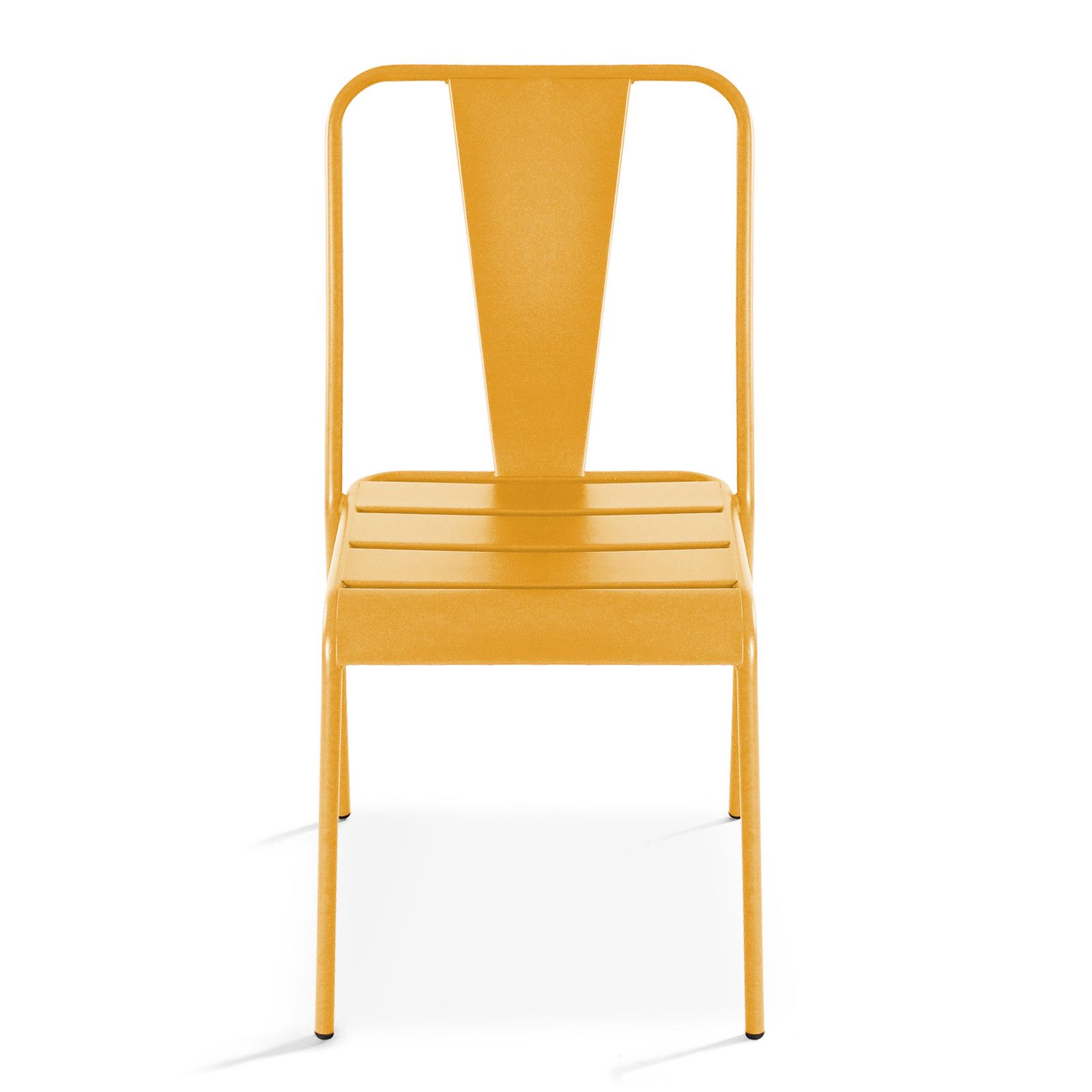 Chaise jardin jaune en métal DIEPPE 
