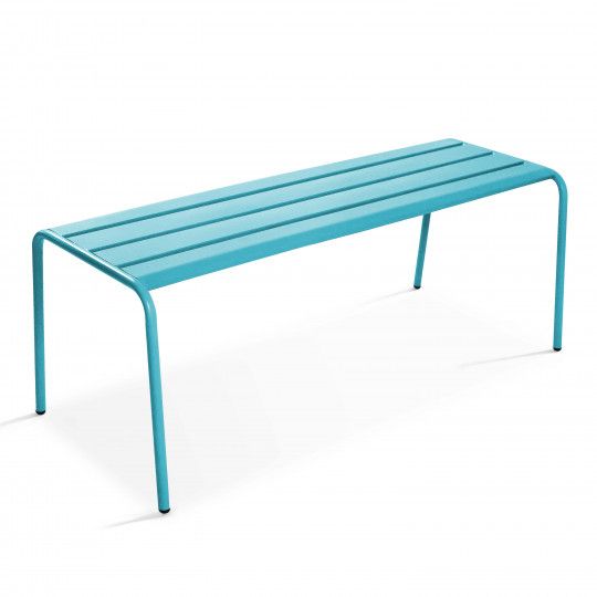 Banquette de jardin en métal - bleu