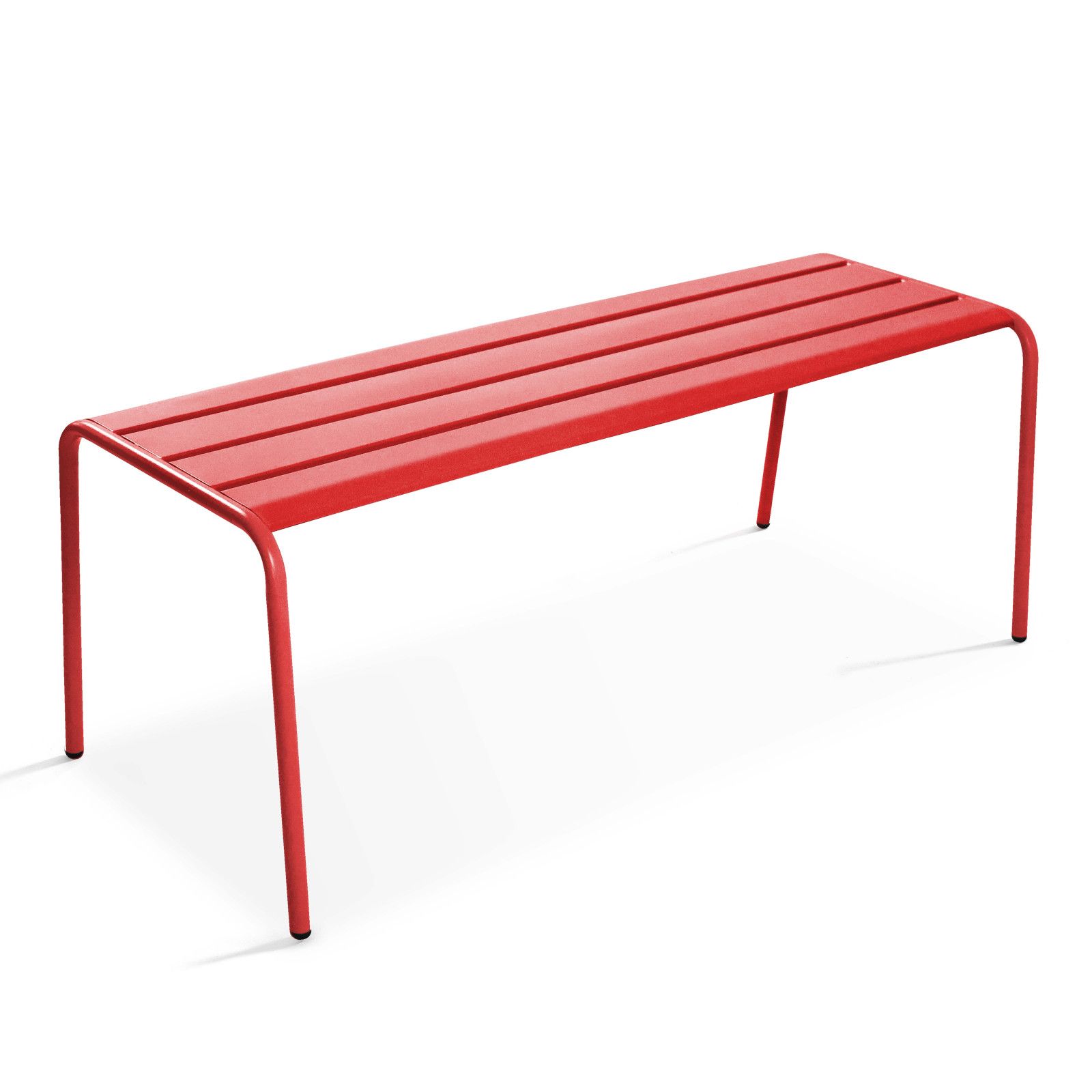 Banquette de jardin en métal - rouge