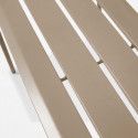 Banquette de jardin en métal - taupe