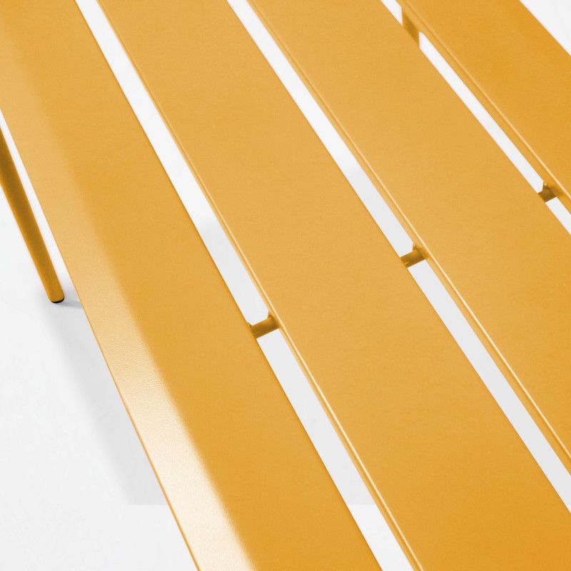 Banquette de jardin en métal - jaune (2/4)