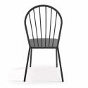 Chaise en métal rétro grise Chaise en métal rétro grise