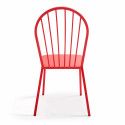 Chaise en métal rétro rouge